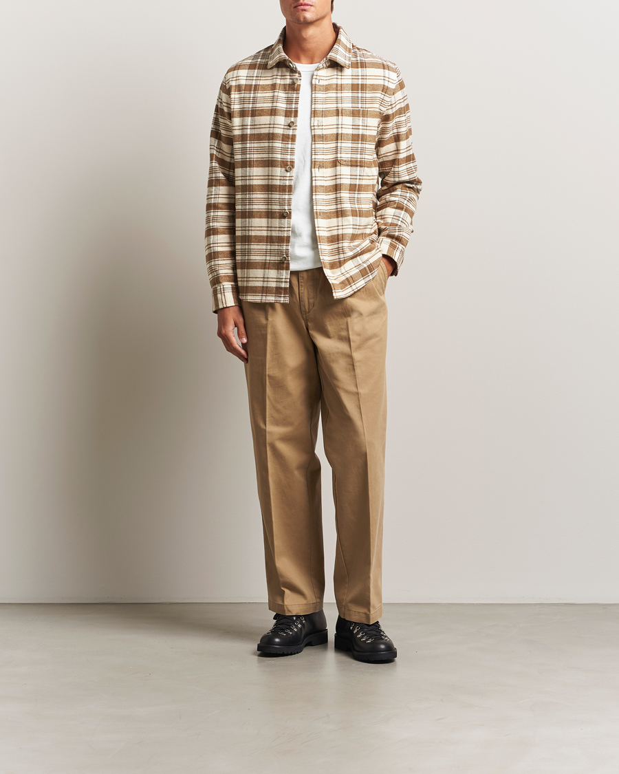 Heren | Overhemden | LES DEUX | Lennon Check Overshirt Irish Cream