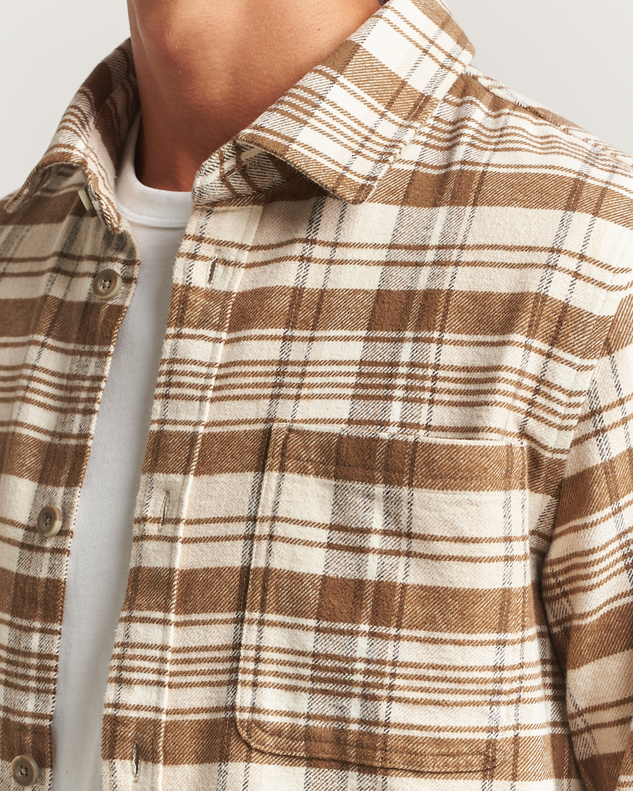 Heren | Overhemden | LES DEUX | Lennon Check Overshirt Irish Cream