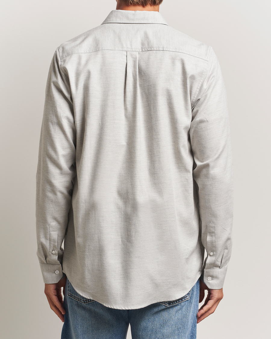 Heren | Overhemden | LES DEUX | Dessert Reg Flannel Shirt Grey Melange