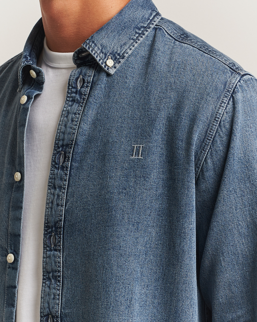 Heren | Overhemden | LES DEUX | Konrad Denim Shirt Light Indigo