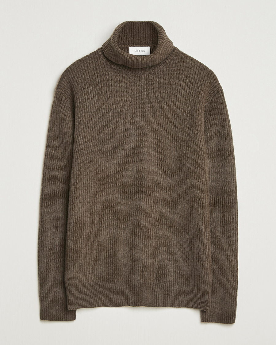 Homme | Pulls Et Tricots | LES DEUX | Eddie Wool Rib Rollneck Teak