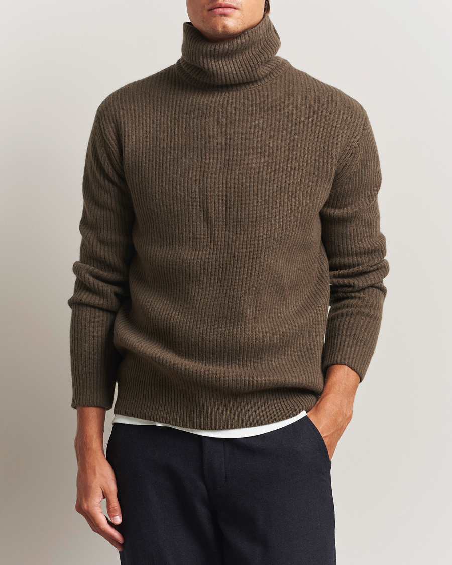 Homme | Pulls Et Tricots | LES DEUX | Eddie Wool Rib Rollneck Teak