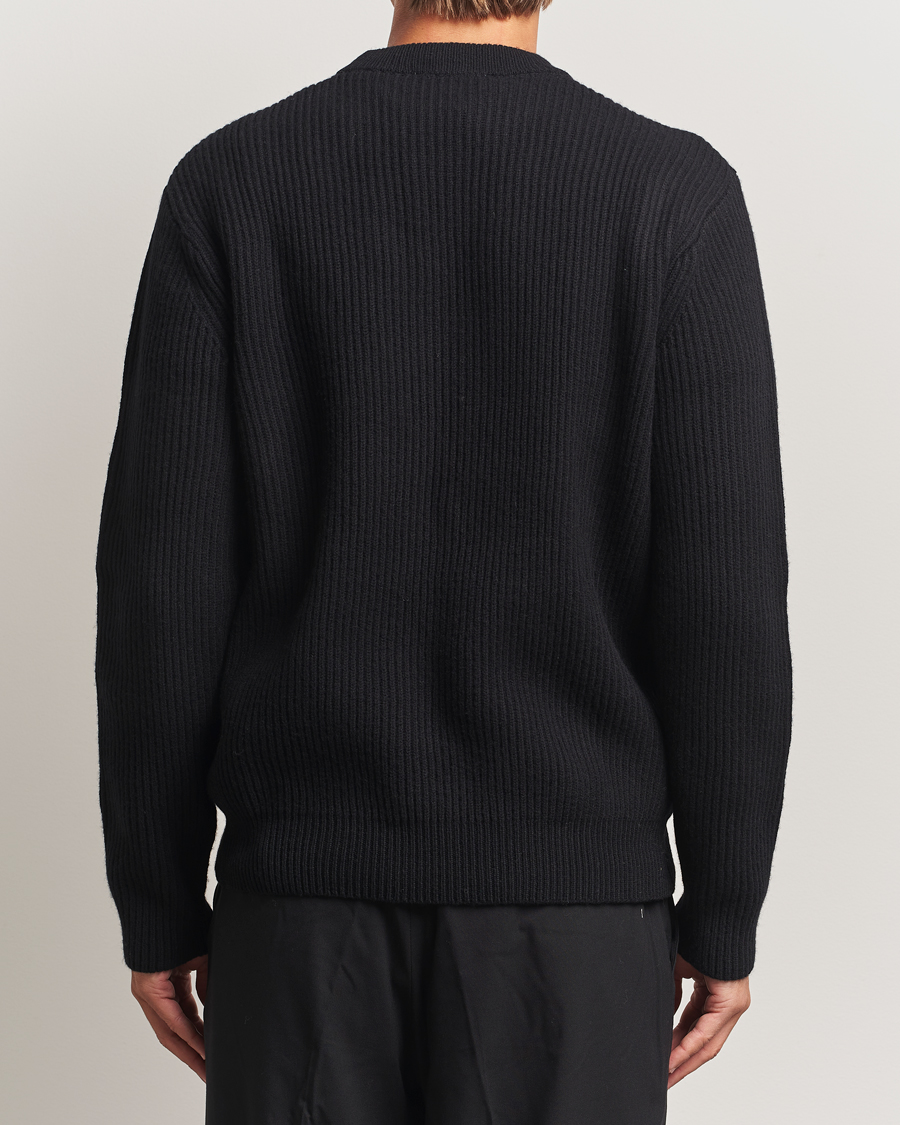 Homme | Pulls Et Tricots | LES DEUX | Eddie Wool Rib Crewneck Black
