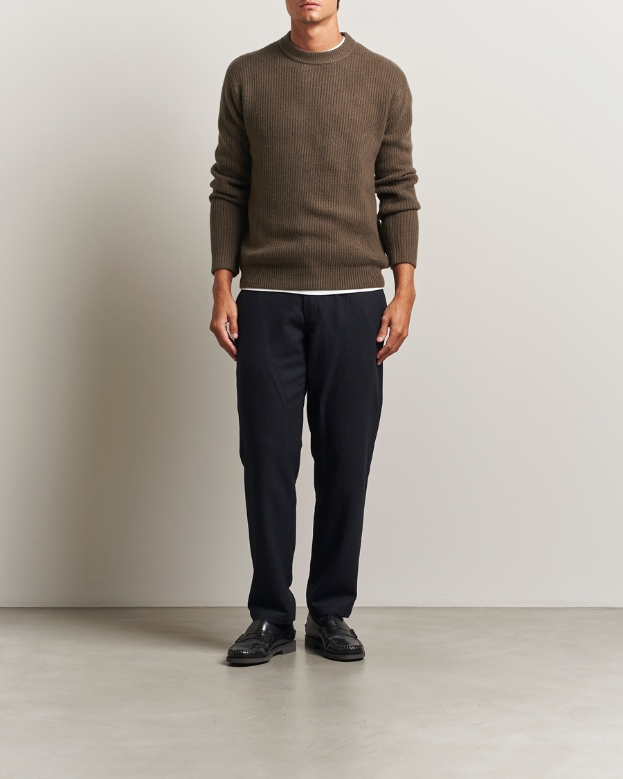 Heren | Truien | LES DEUX | Eddie Wool Rib Crewneck Teak