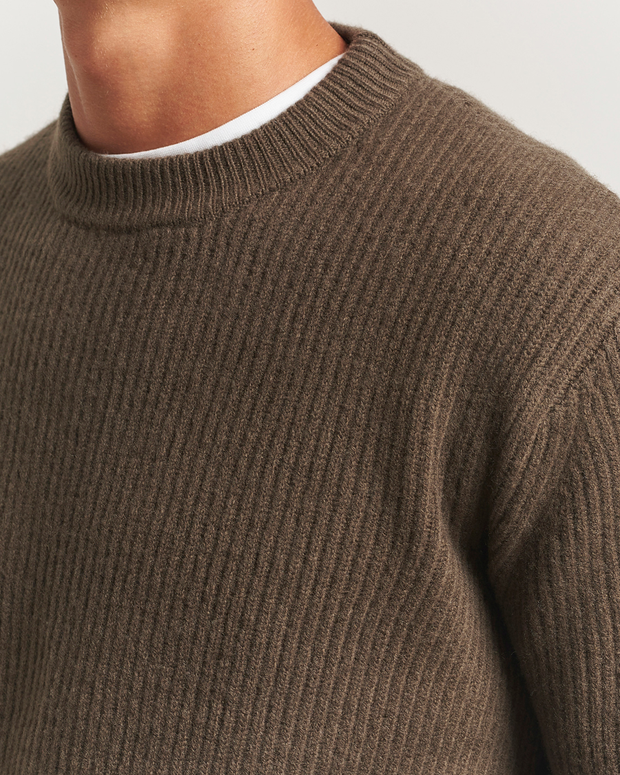 Heren | Truien | LES DEUX | Eddie Wool Rib Crewneck Teak