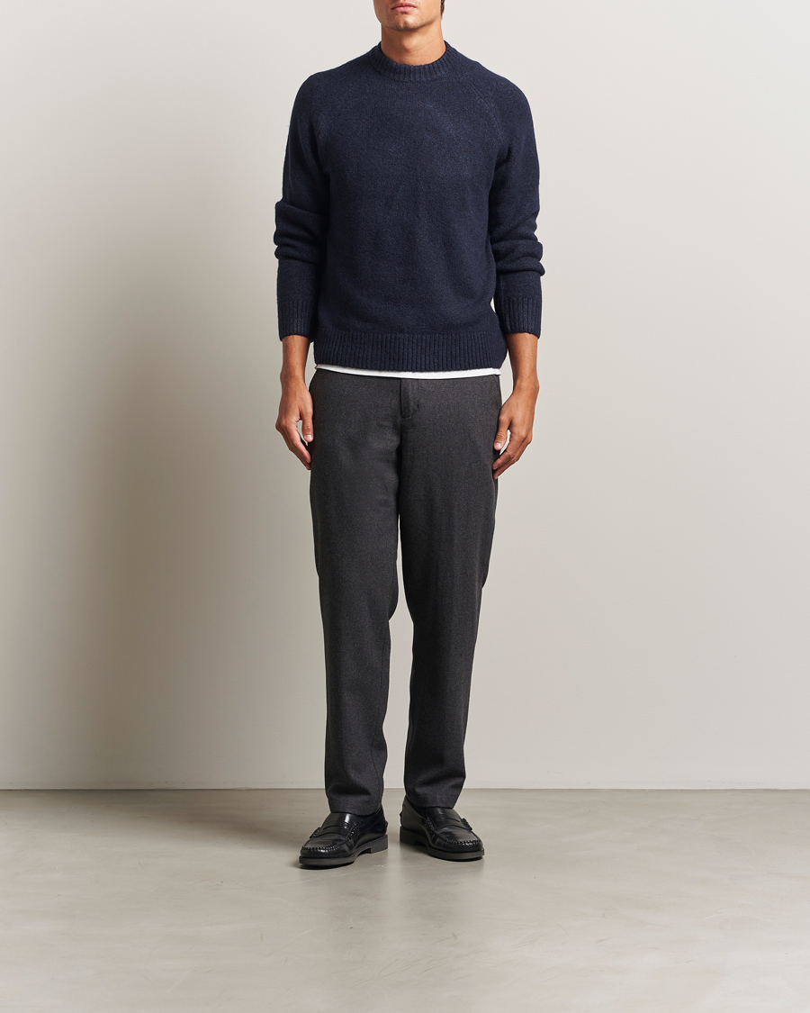 Heren | Truien | LES DEUX | Gillbert Knitted Crewneck Dark Navy