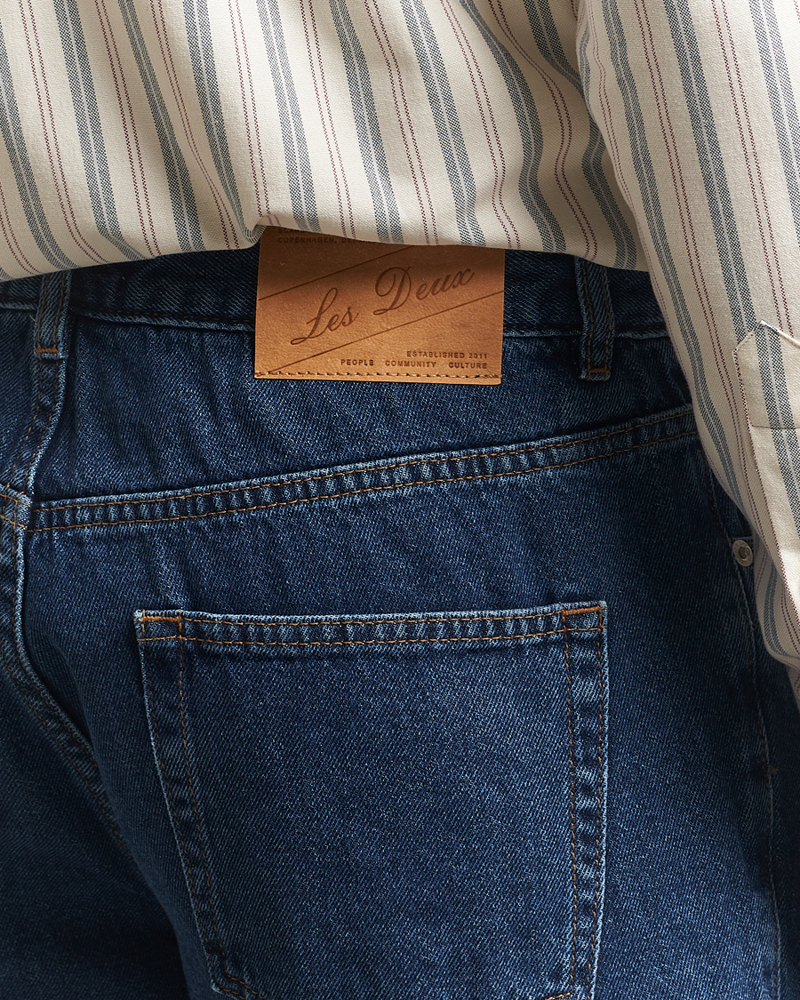 Homme | Jeans | LES DEUX | Ryder Washed Denim Jeans Medium Indigo Wash