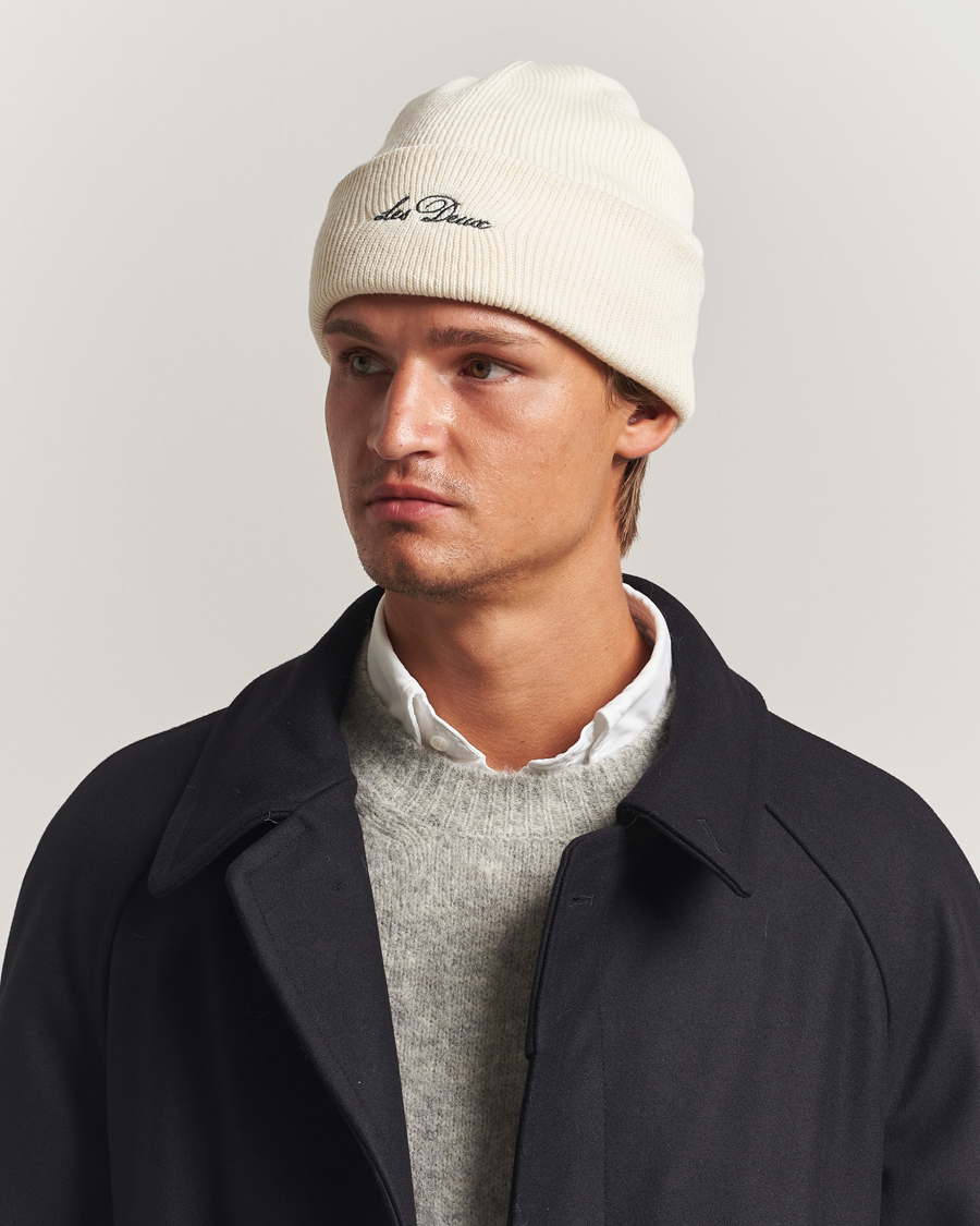 Heren | Mutsen | LES DEUX | Wayne Wool Beanie Ivory
