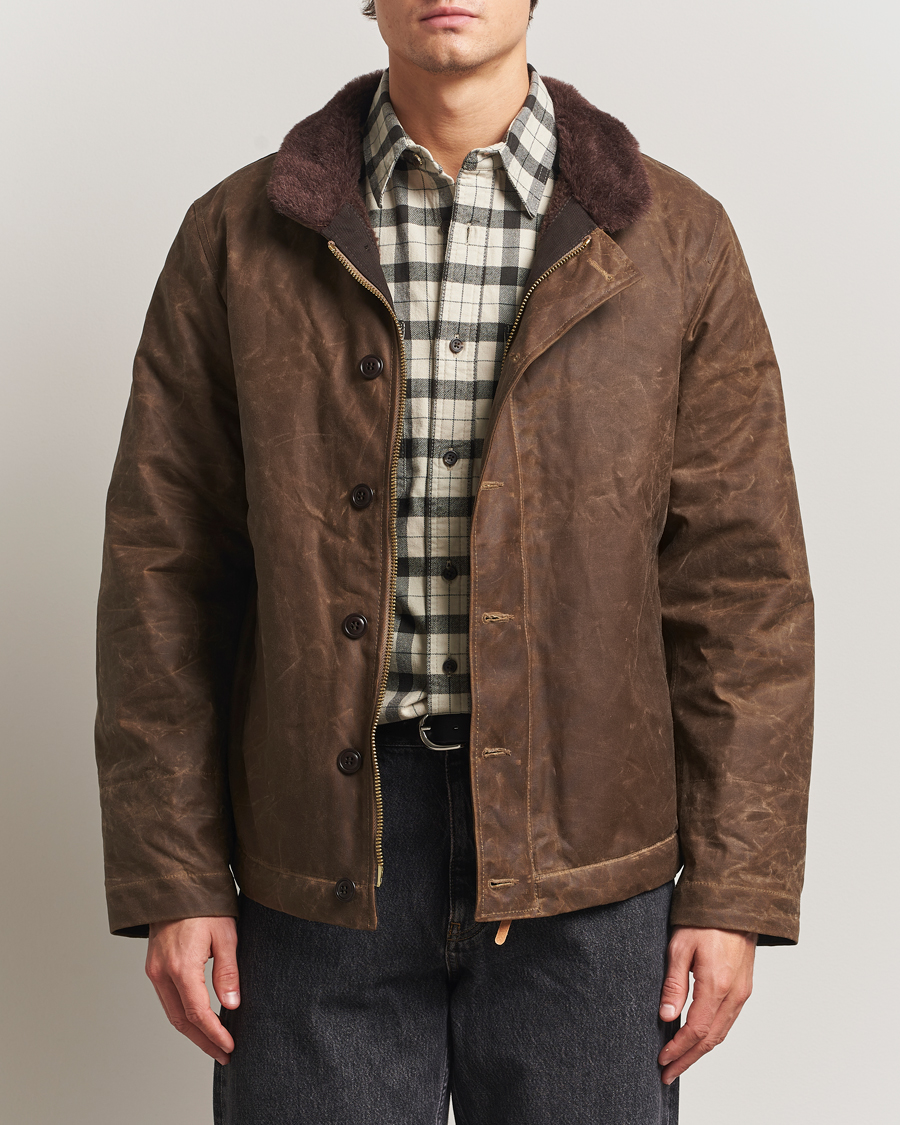 Heren | Jassen | Manifattura Ceccarelli | Deck Jacket Dark Tan