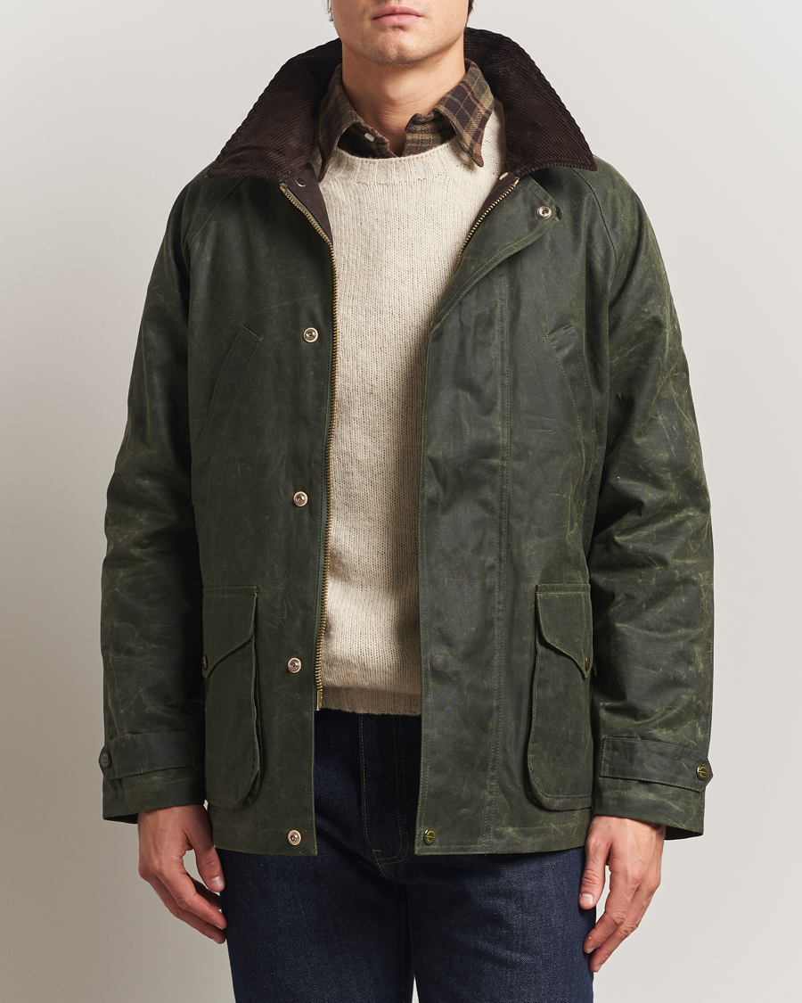 Heren | Jassen | Manifattura Ceccarelli | Rain Caban Wax Cloth Dark Green