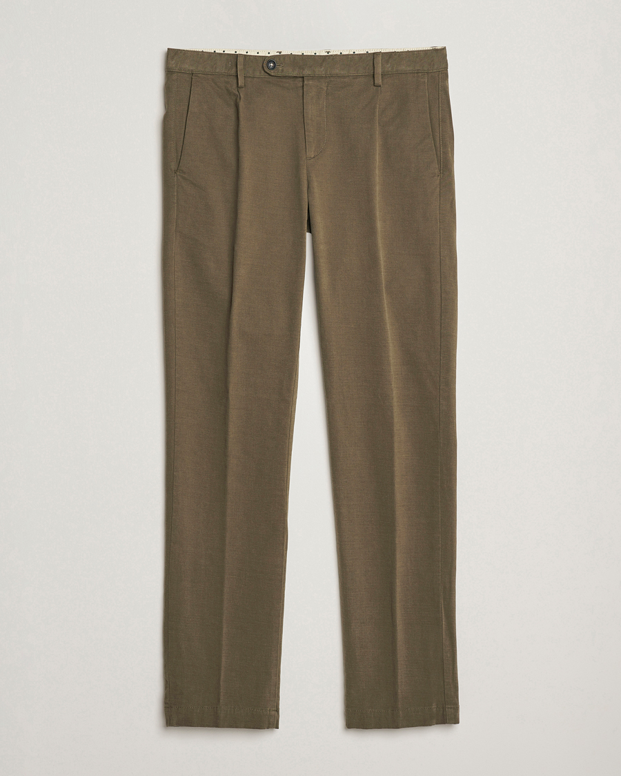 Homme | Pantalons | Massimo Alba | Ionio Pleated Moleskine Trousers Military