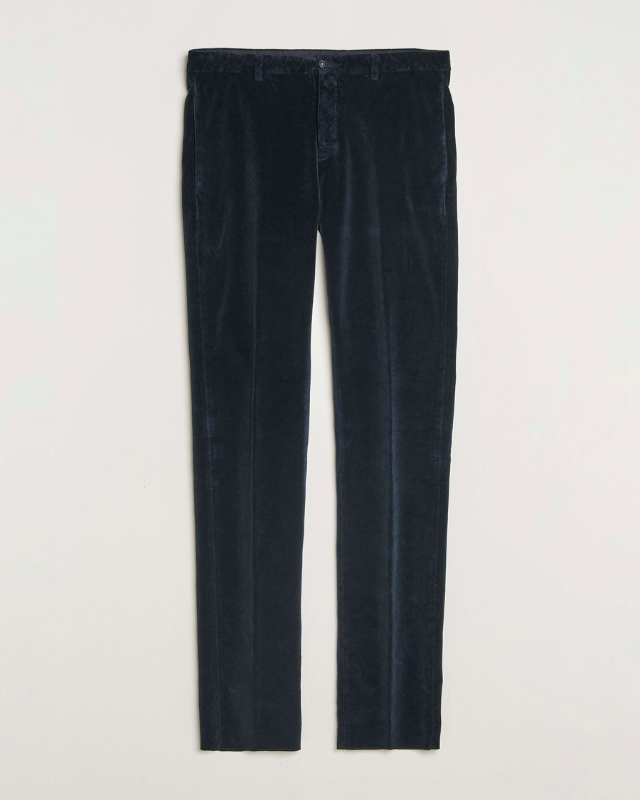 Heren | Broeken | Massimo Alba | Mauko Velvet Trousers Navy