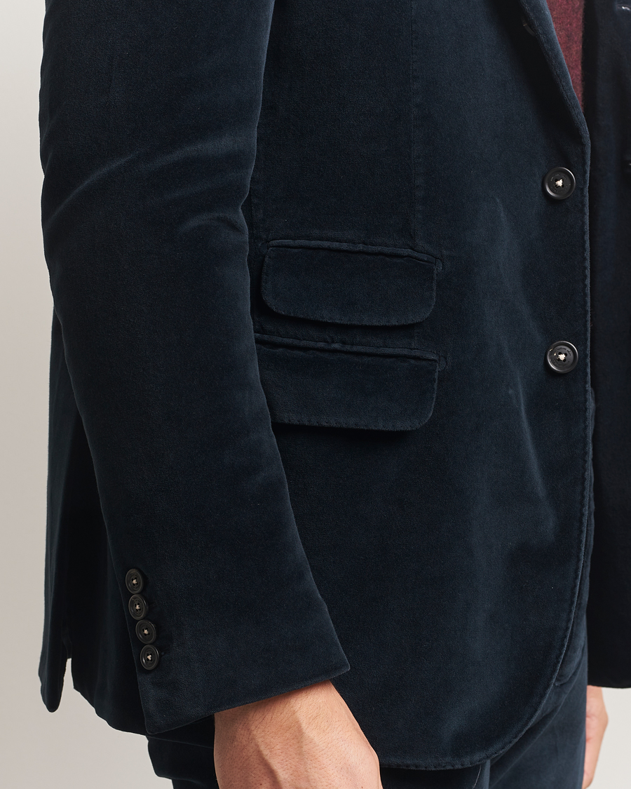 Heren | Blazers | Massimo Alba | Catch Velvet Blazer Navy