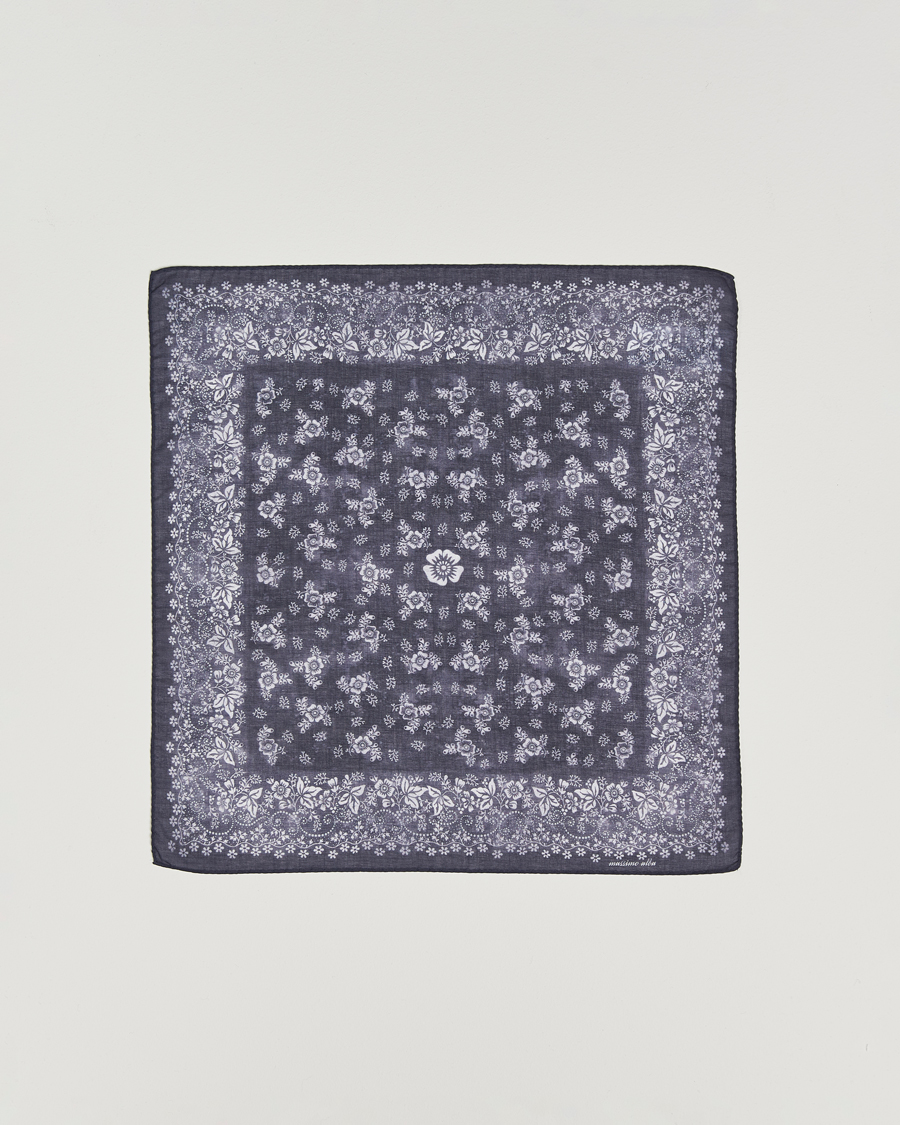Homme | Pochettes De Costume | Massimo Alba | Hanky Cotton Handkerchief Navy