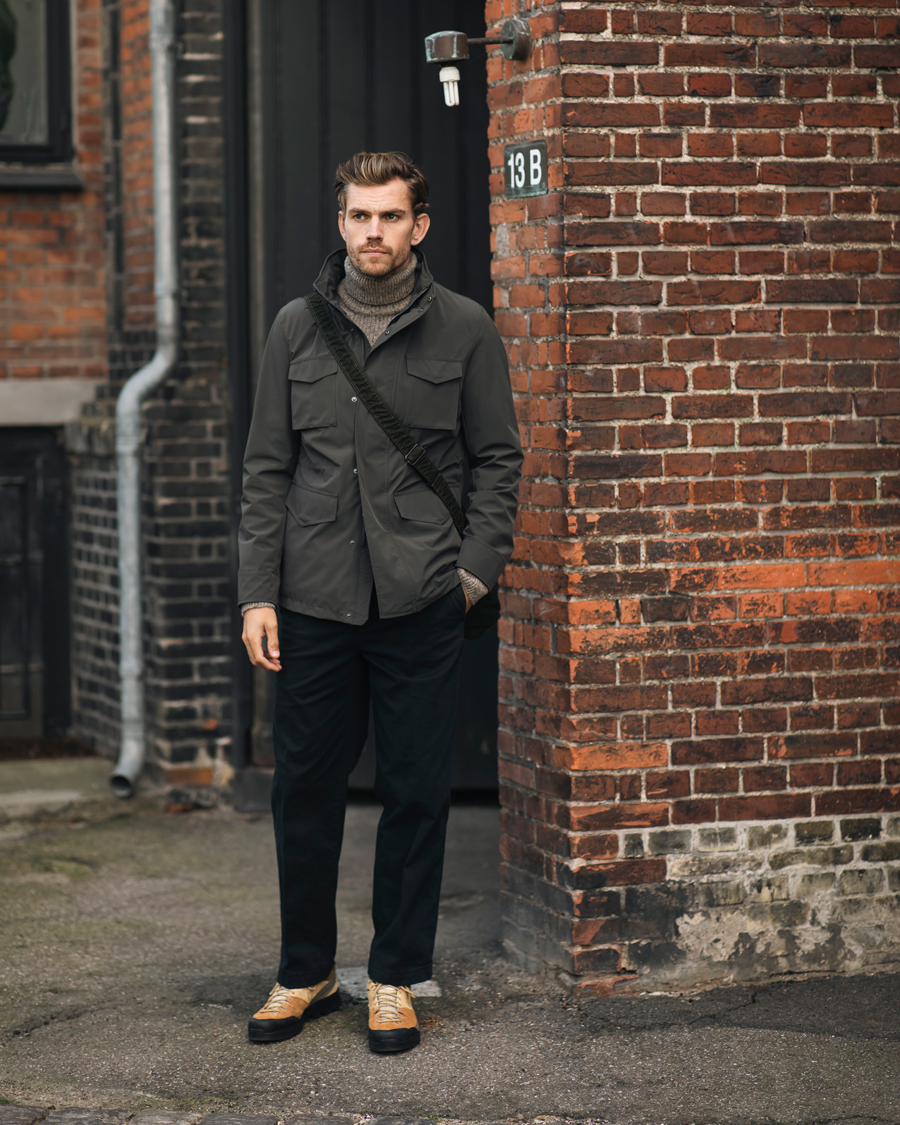 Homme | Manteaux Et Vestes | Oscar Jacobson | M65 Nylon Field Jacket Olive