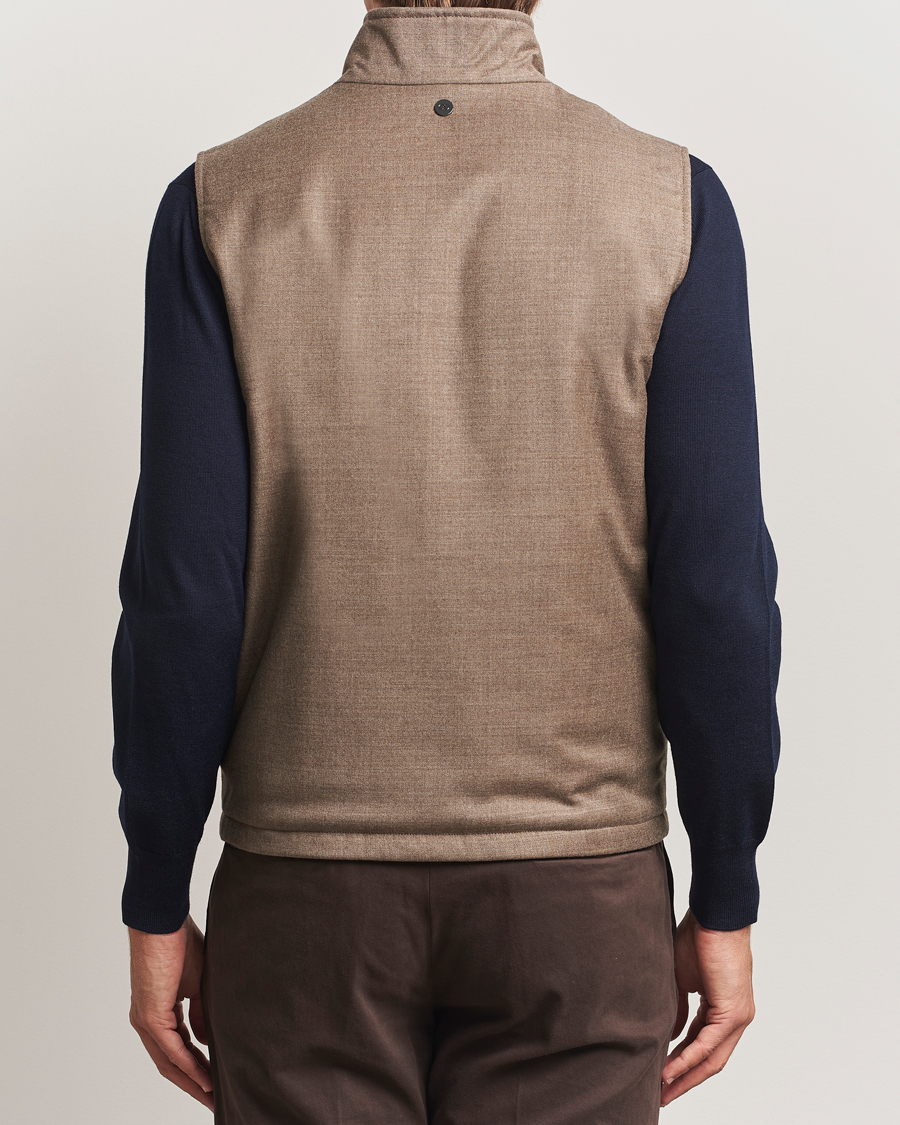 Heren | Jassen | Oscar Jacobson | Nylon/Wool Reversible Vest Brown