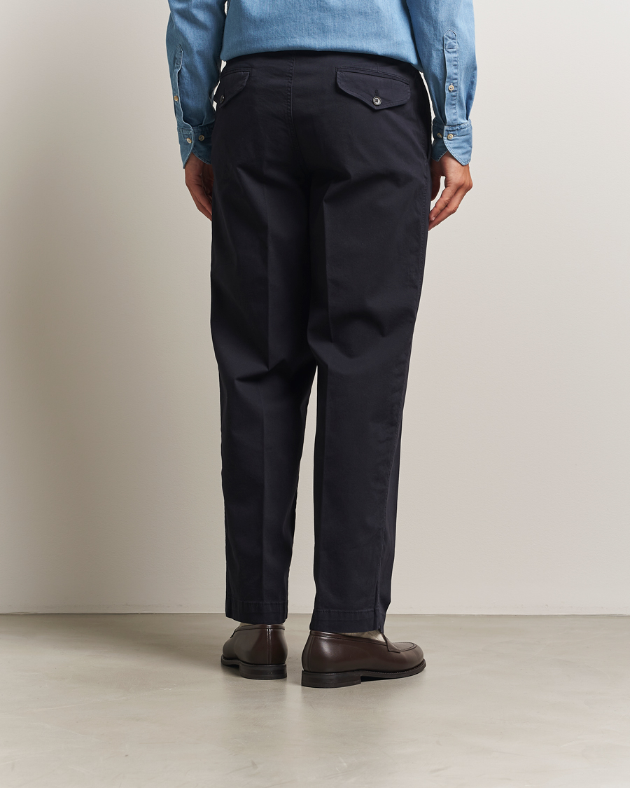 Heren | Broeken | Oscar Jacobson | Tanker Cotton Trousers Navy