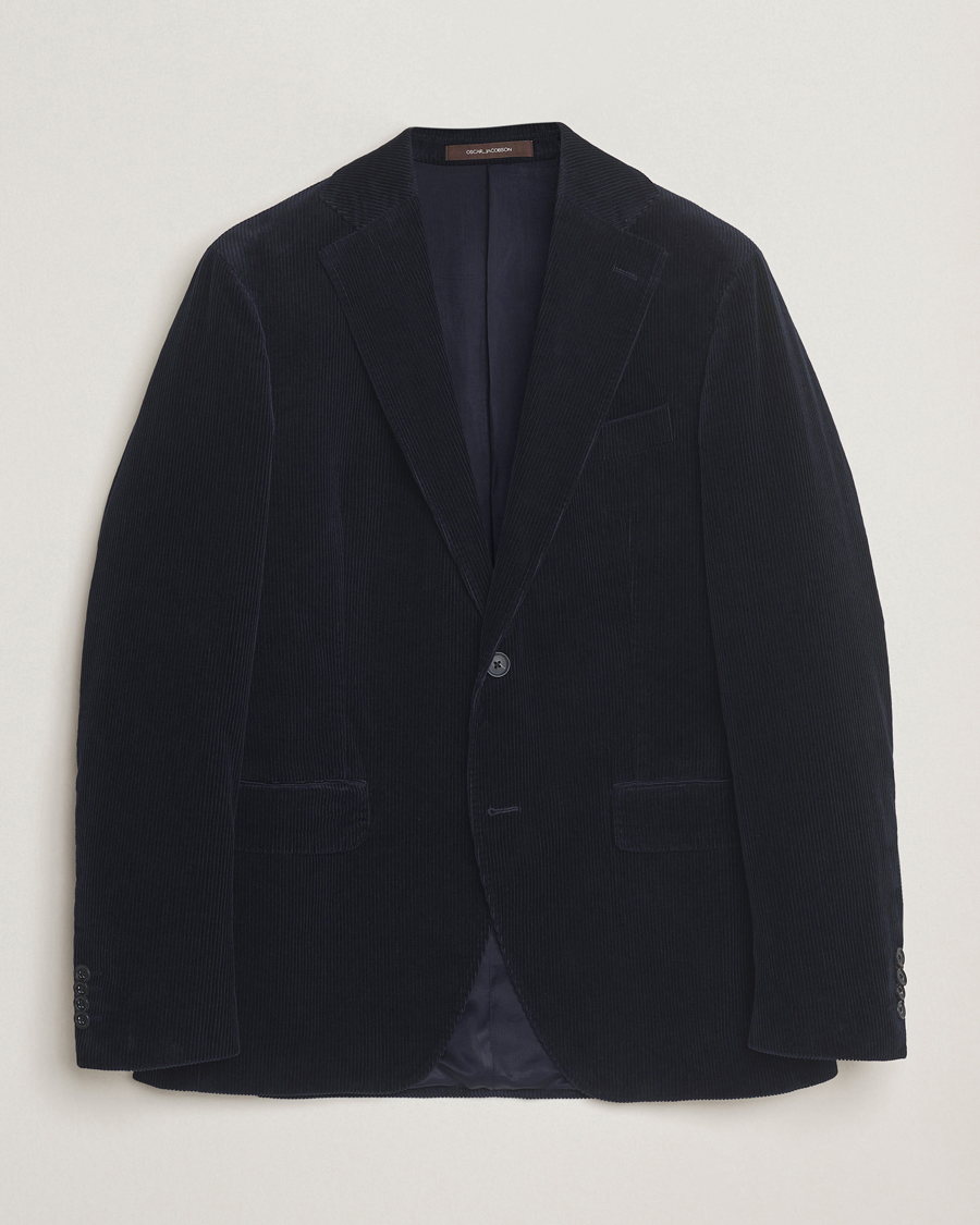 Heren | Blazers | Oscar Jacobson | Fogerty Patch Pocket Cord Blazer Navy