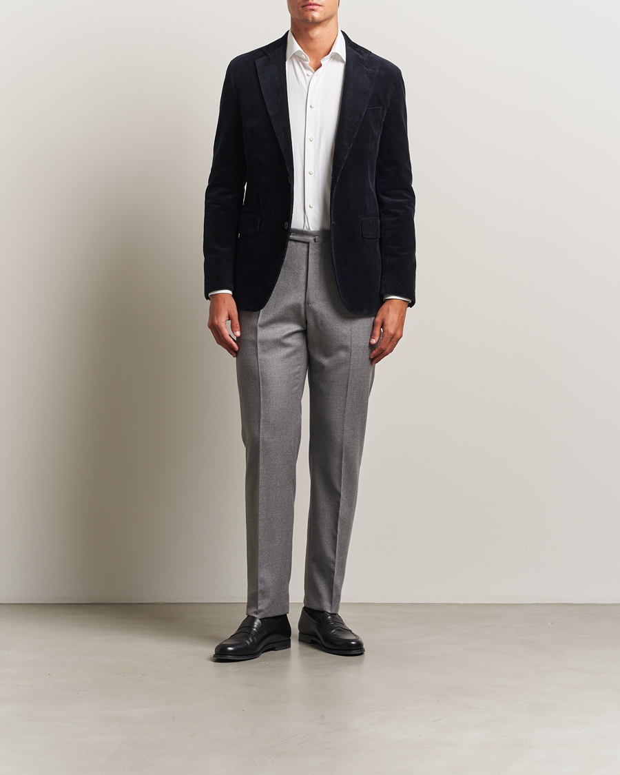 Heren | Blazers | Oscar Jacobson | Fogerty Patch Pocket Cord Blazer Navy