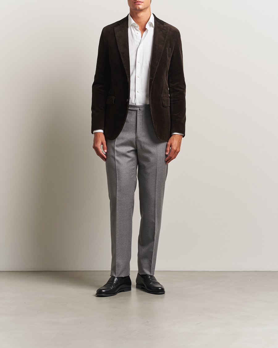 Heren | Blazers | Oscar Jacobson | Fogerty Patch Pocket Cord Blazer Brown