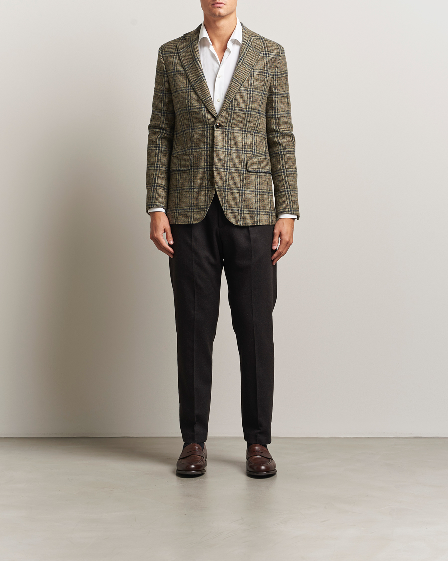 Heren | Blazers | Oscar Jacobson | Fogerty Moon Tweed Blazer Green