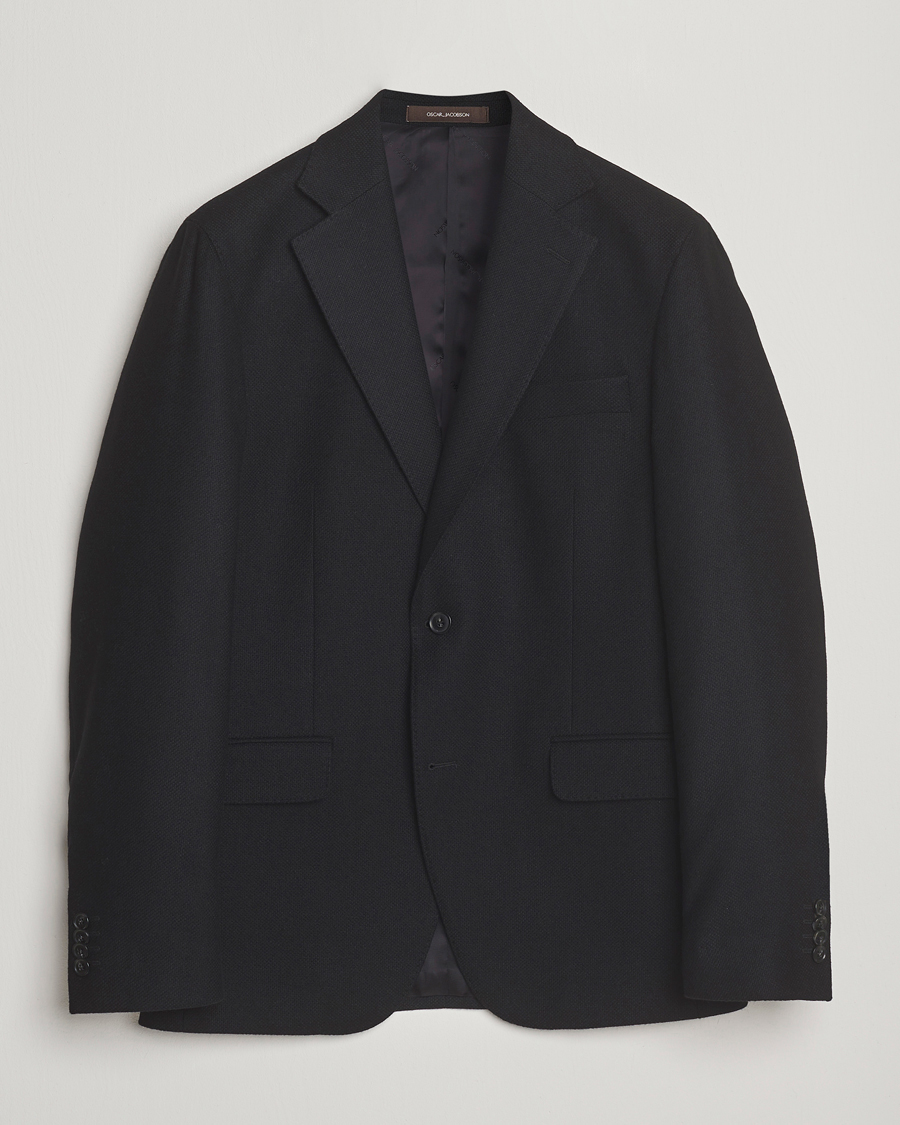Homme | Blazers | Oscar Jacobson | Fogerty Wool Blazer Black