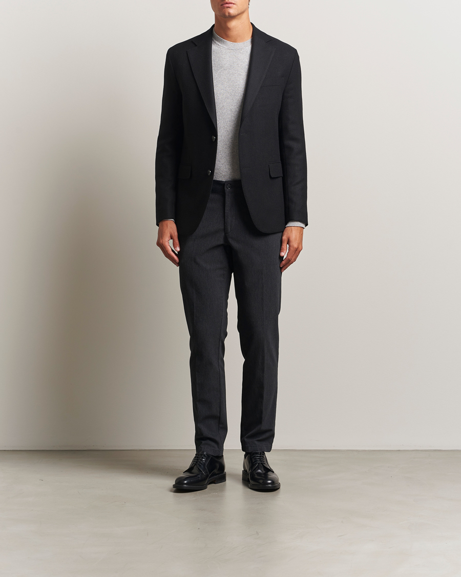 Homme | Blazers | Oscar Jacobson | Fogerty Wool Blazer Black