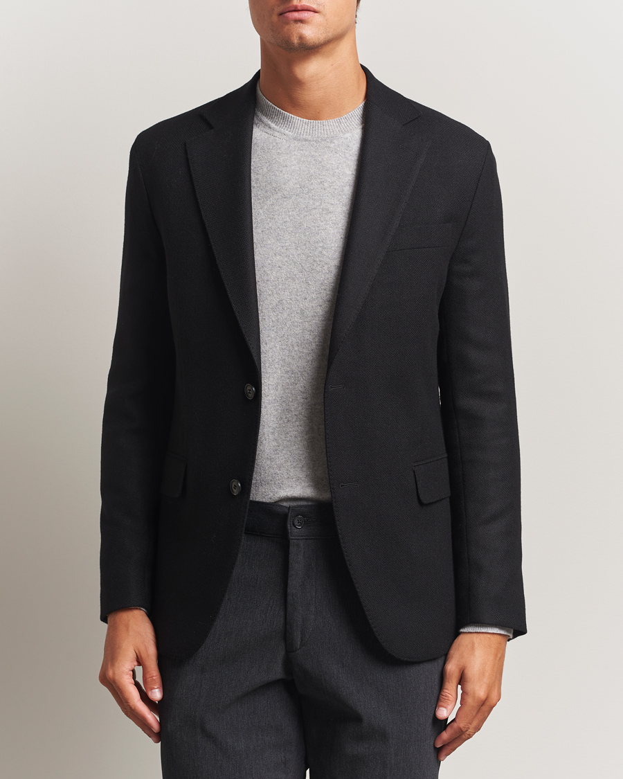 Homme | Blazers | Oscar Jacobson | Fogerty Wool Blazer Black