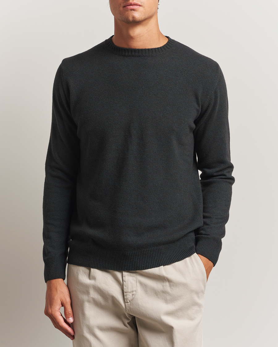 Homme | Pulls Et Tricots | Oscar Jacobson | Valter Wool/Cashmere Round Neck Green