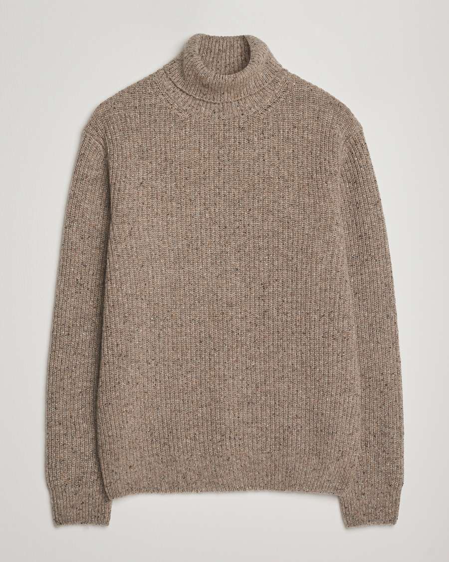 Homme | Pulls Et Tricots | Oscar Jacobson | Mika Heavy Merino Rollneck Beige