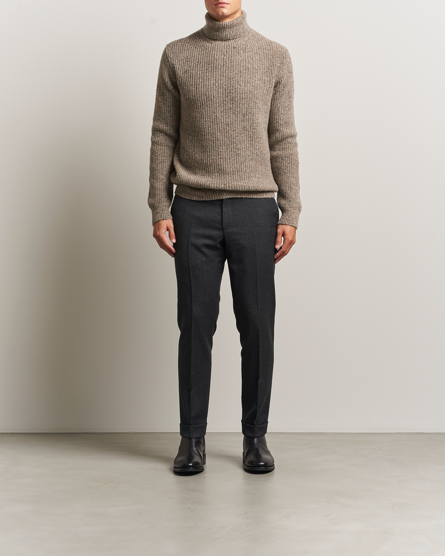 Homme | Pulls Et Tricots | Oscar Jacobson | Mika Heavy Merino Rollneck Beige