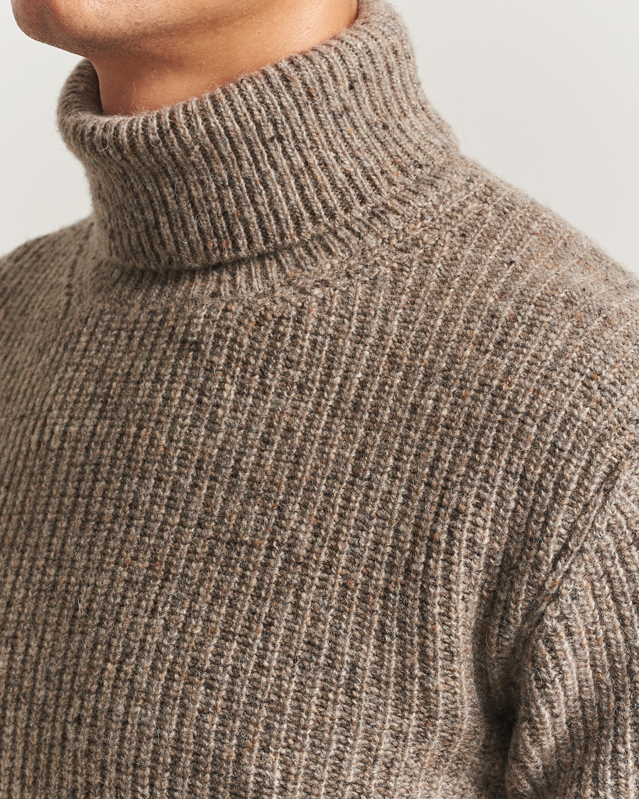 Homme | Pulls Et Tricots | Oscar Jacobson | Mika Heavy Merino Rollneck Beige