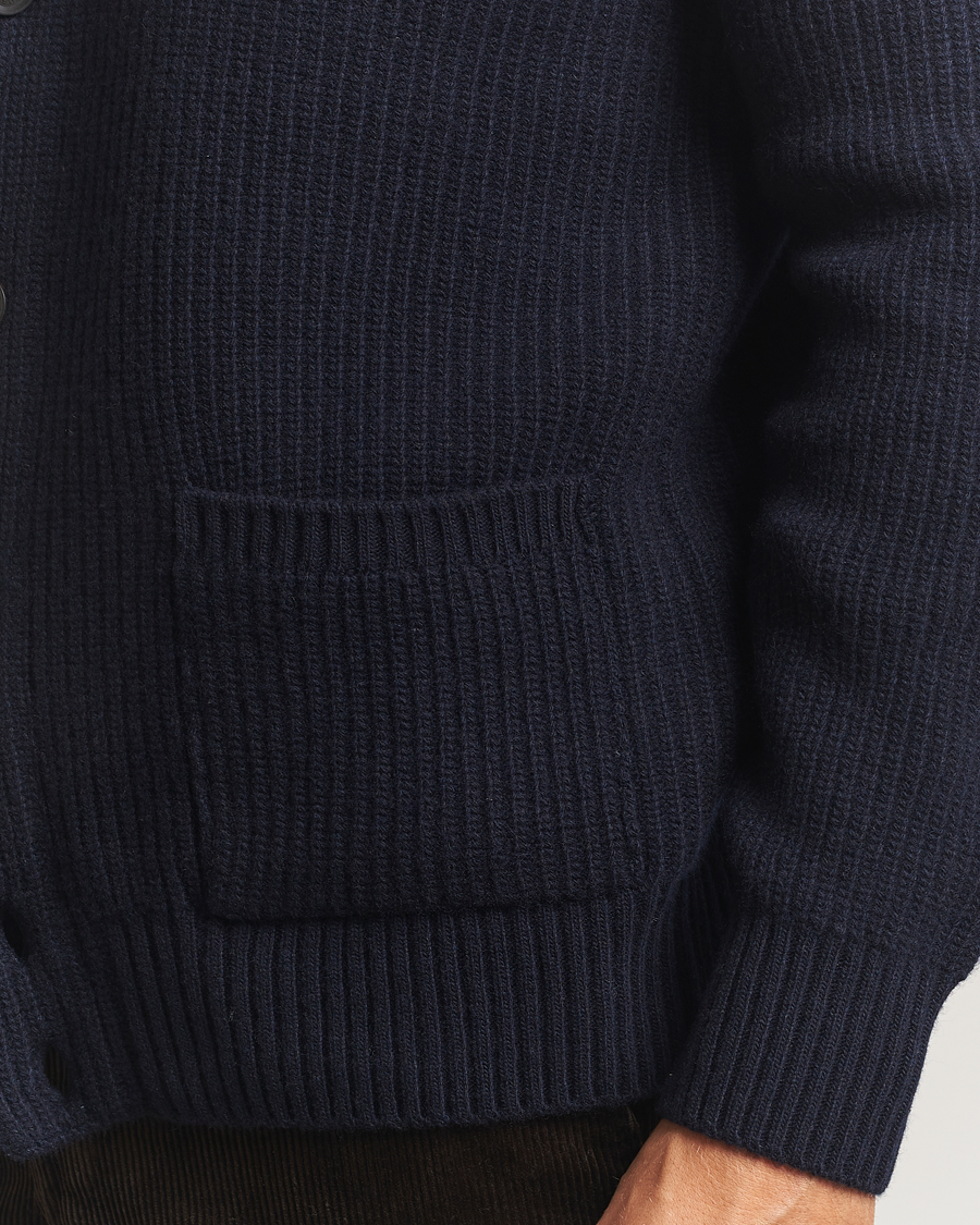 Homme | Pulls Et Tricots | Oscar Jacobson | Roland Wool Cardigan Navy