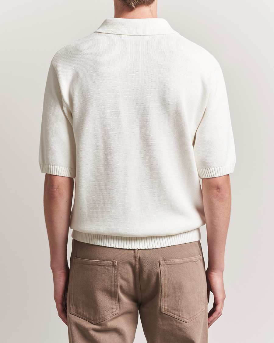 Heren | Polo's | Palmes | Cotton Knit Polo Off White