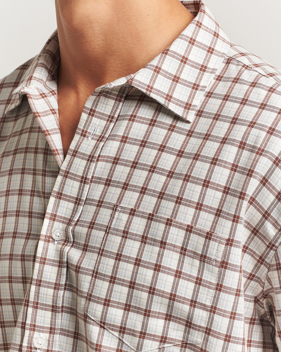 Homme | Chemises | Palmes | Cotton/Merino Shirt White/Brown