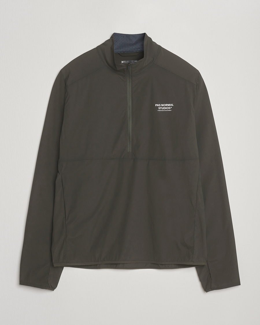 Homme | Manteaux Et Vestes | Pas Normal Studios | Balance Half Zip Jacket Dark Olive