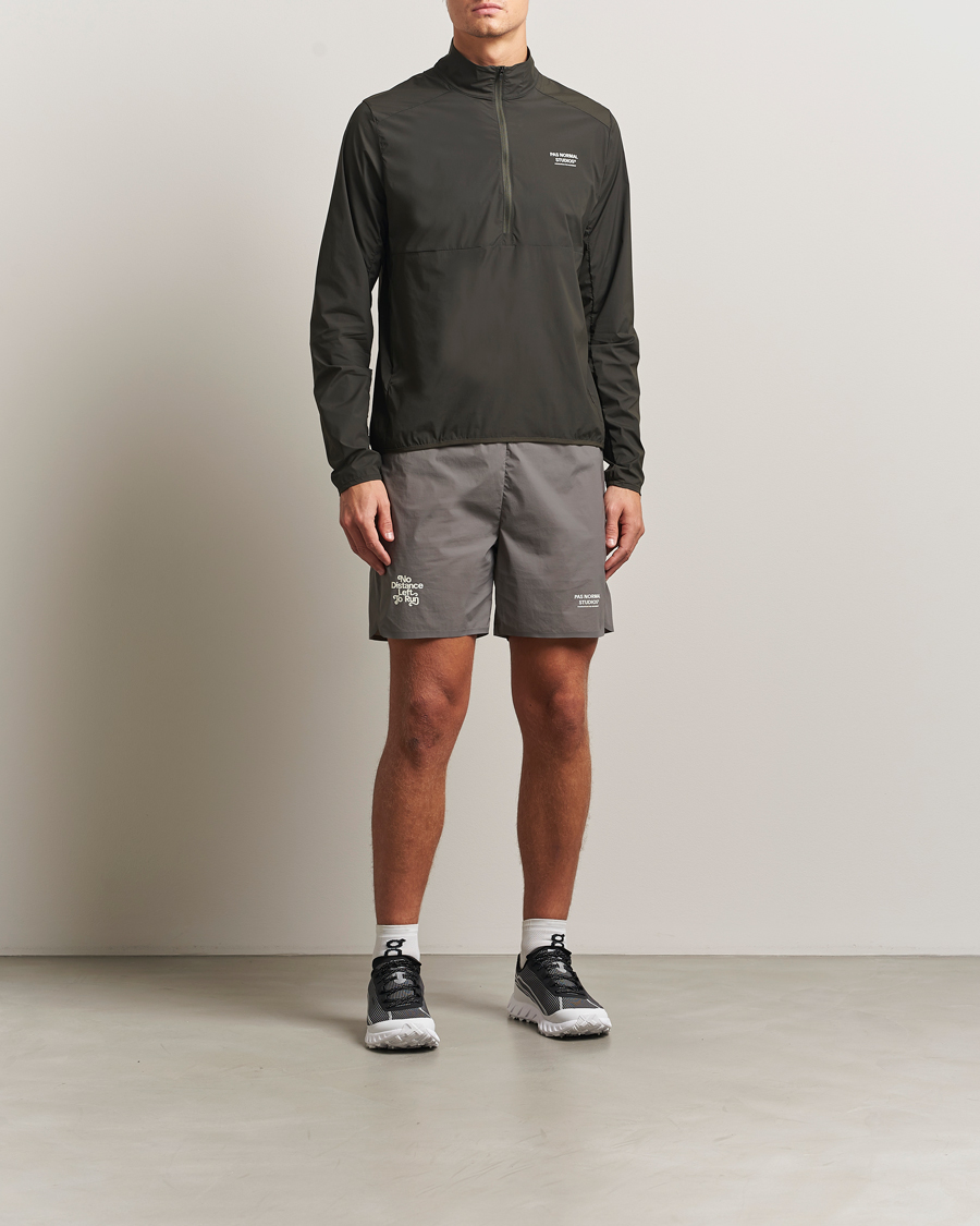 Homme | Manteaux Et Vestes | Pas Normal Studios | Balance Half Zip Jacket Dark Olive
