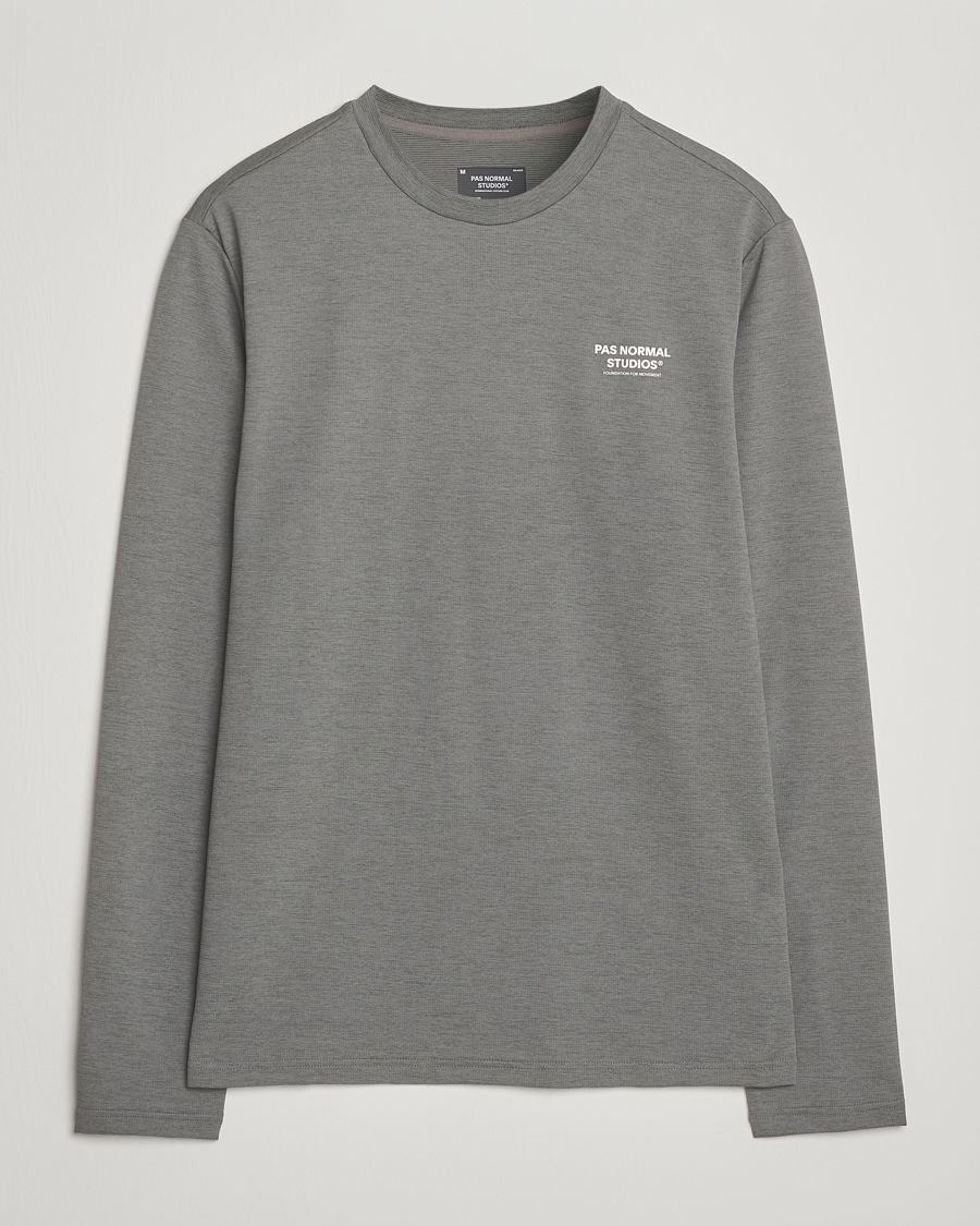 Homme | T-shirts | Pas Normal Studios | Balance Long Sleeve T-Shirt Medium Grey