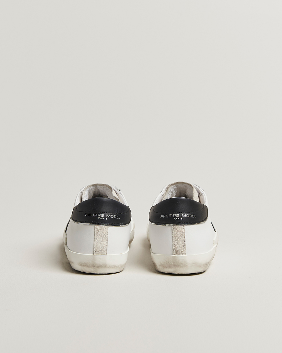 Homme | Baskets | Philippe Model | Prsx Low Top Leather Sneakers White/Black