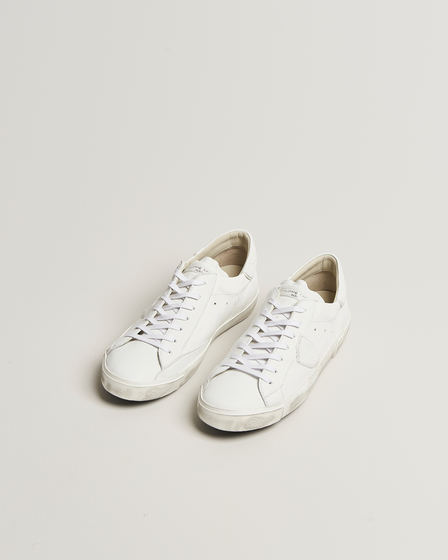Homme | Baskets | Philippe Model | Prsx Low Top Leather Sneakers White
