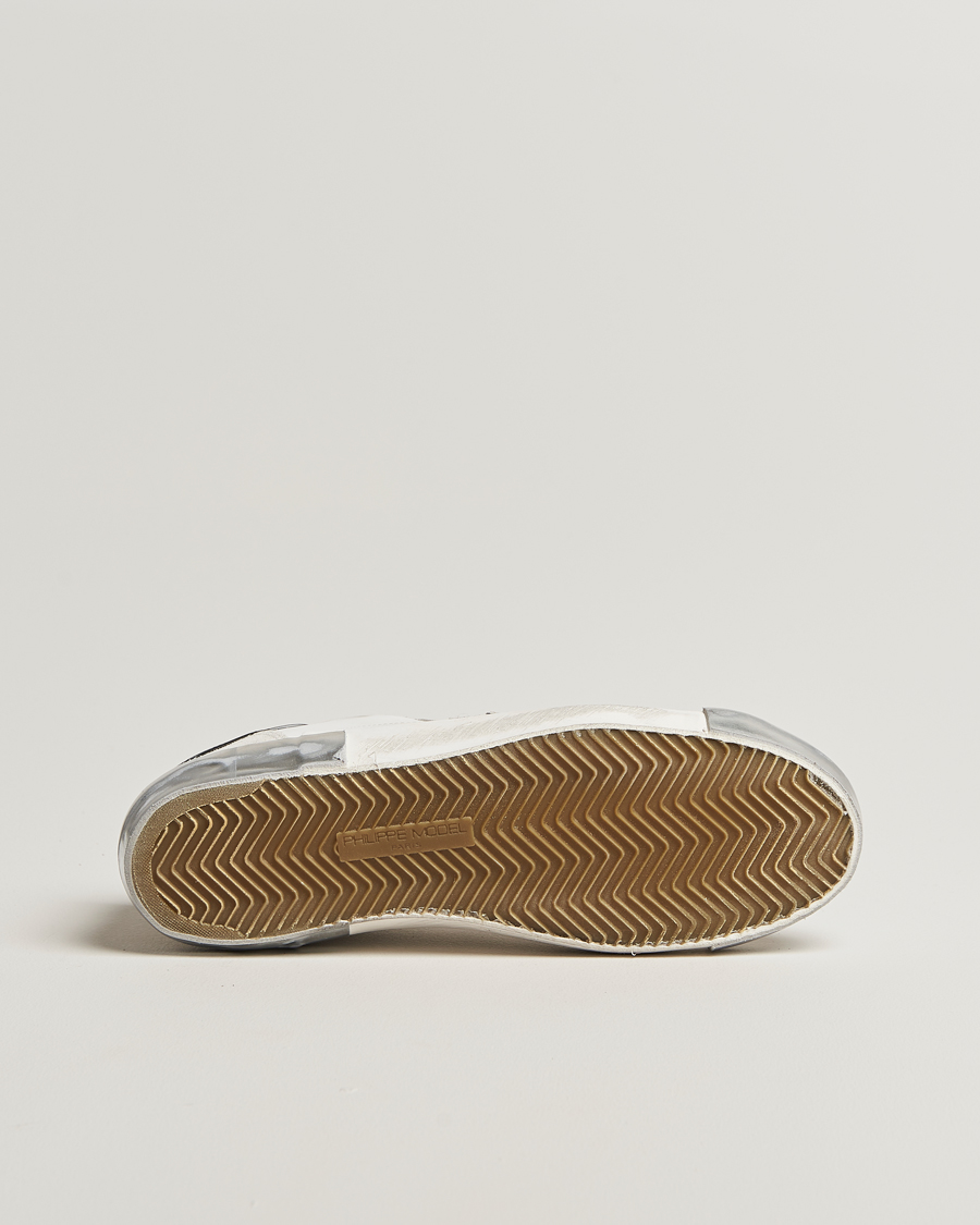 Homme | Baskets | Philippe Model | Prsx Low Top Leather Sneakers White/Silver