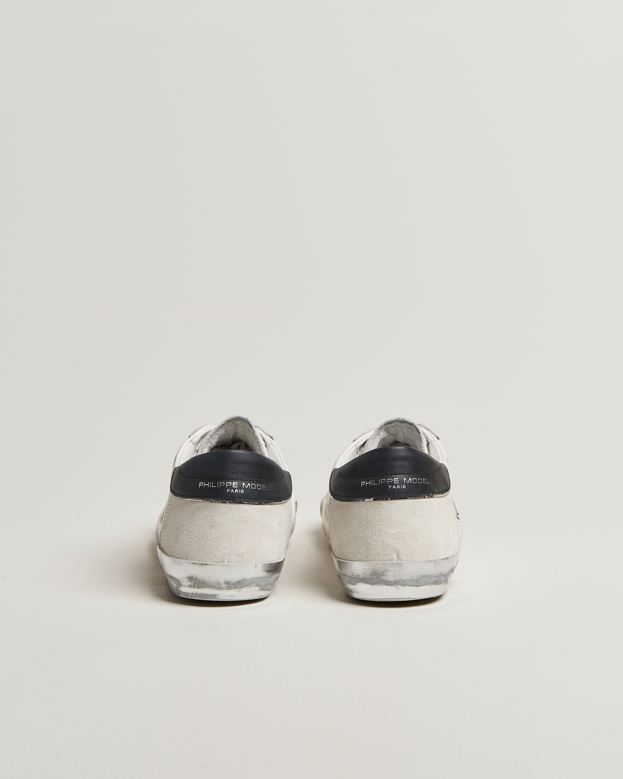 Homme | Baskets | Philippe Model | Prsx Low Top Leather Sneakers White/Silver