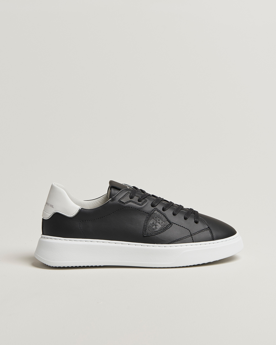 Homme | Baskets | Philippe Model | Temple Low Top Leather Sneakers Black