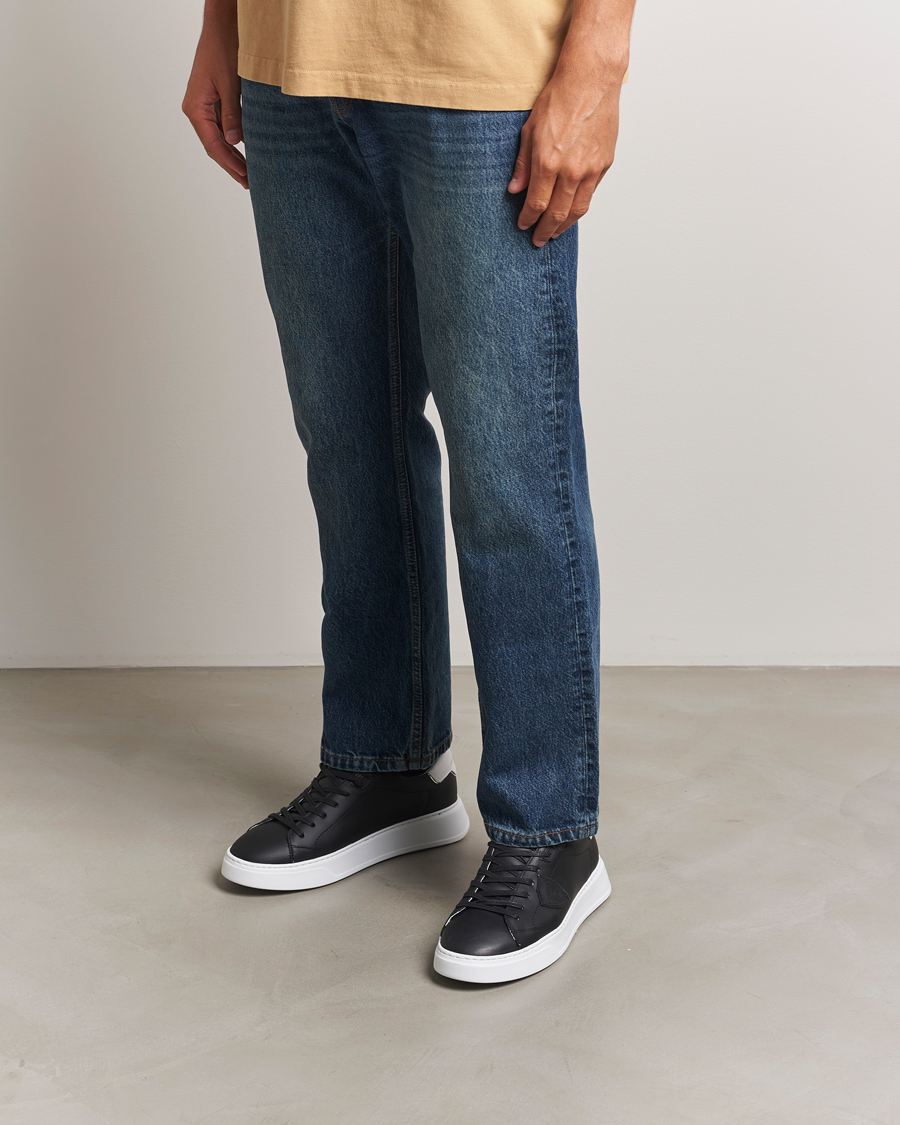 Homme | Baskets | Philippe Model | Temple Low Top Leather Sneakers Black