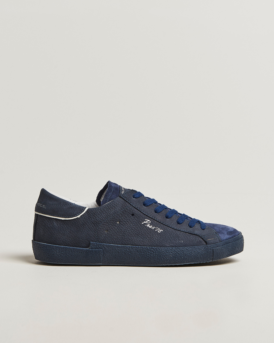 Homme | Baskets | Philippe Model | Prsx Low Top Vintage Leather Sneakers Navy