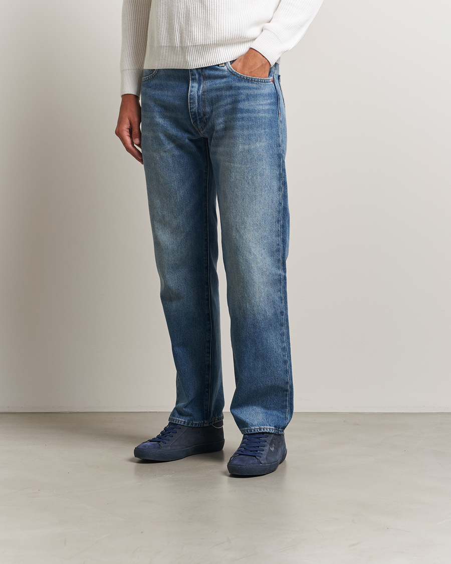 Homme | Baskets | Philippe Model | Prsx Low Top Vintage Leather Sneakers Navy