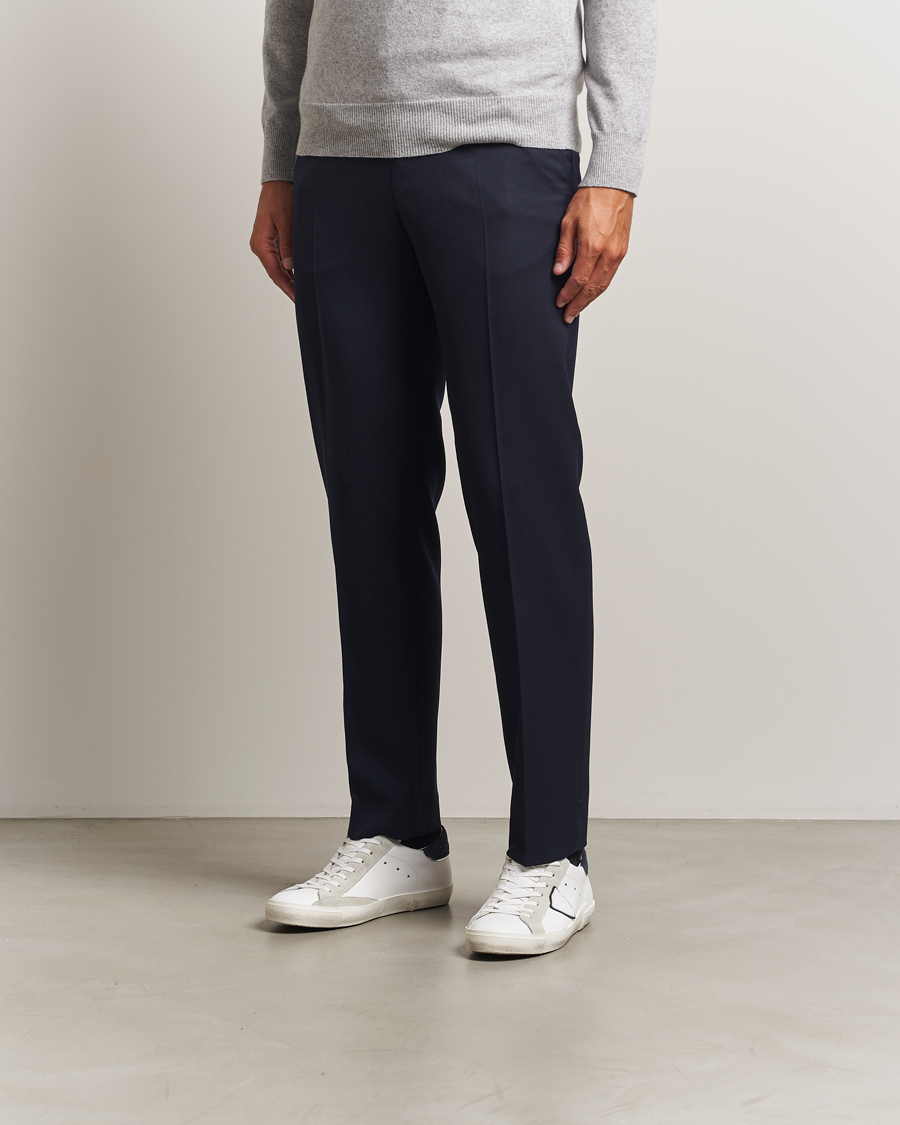Homme | Baskets | Philippe Model | Prsx Low Top Mix Leather Sneakers White/Navy