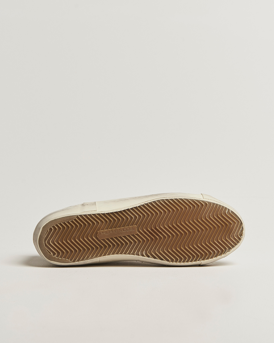 Homme | Baskets | Philippe Model | Prsx Low Top Mix Leather Sneakers White/Green