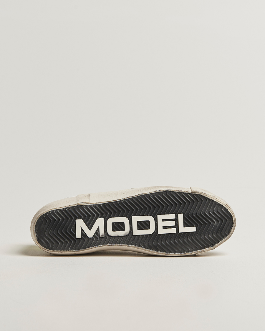 Homme | Baskets | Philippe Model | Prsx Low Top Vintage Mix Leather Sneakers White/Military