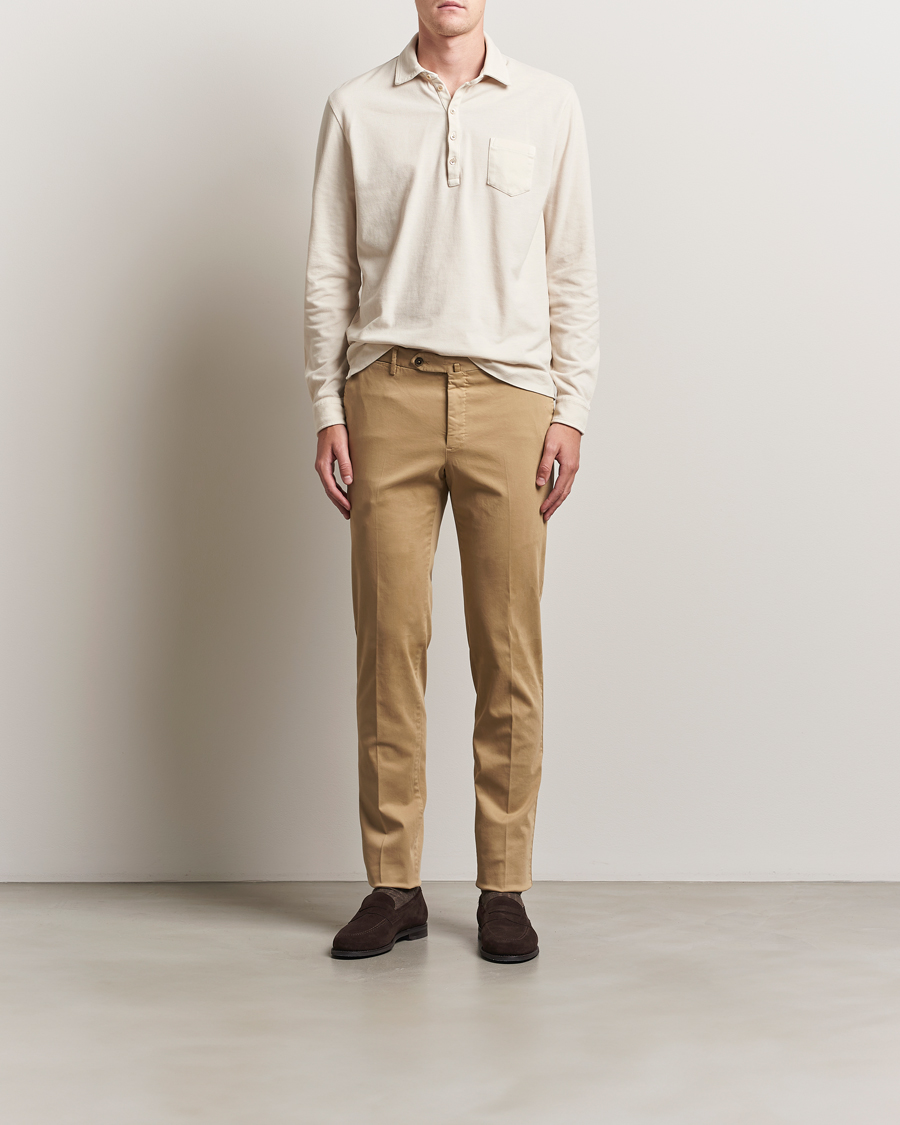 Homme | Pantalons | PT01 | Slim Fit Cotton/Stretch Trousers Beige